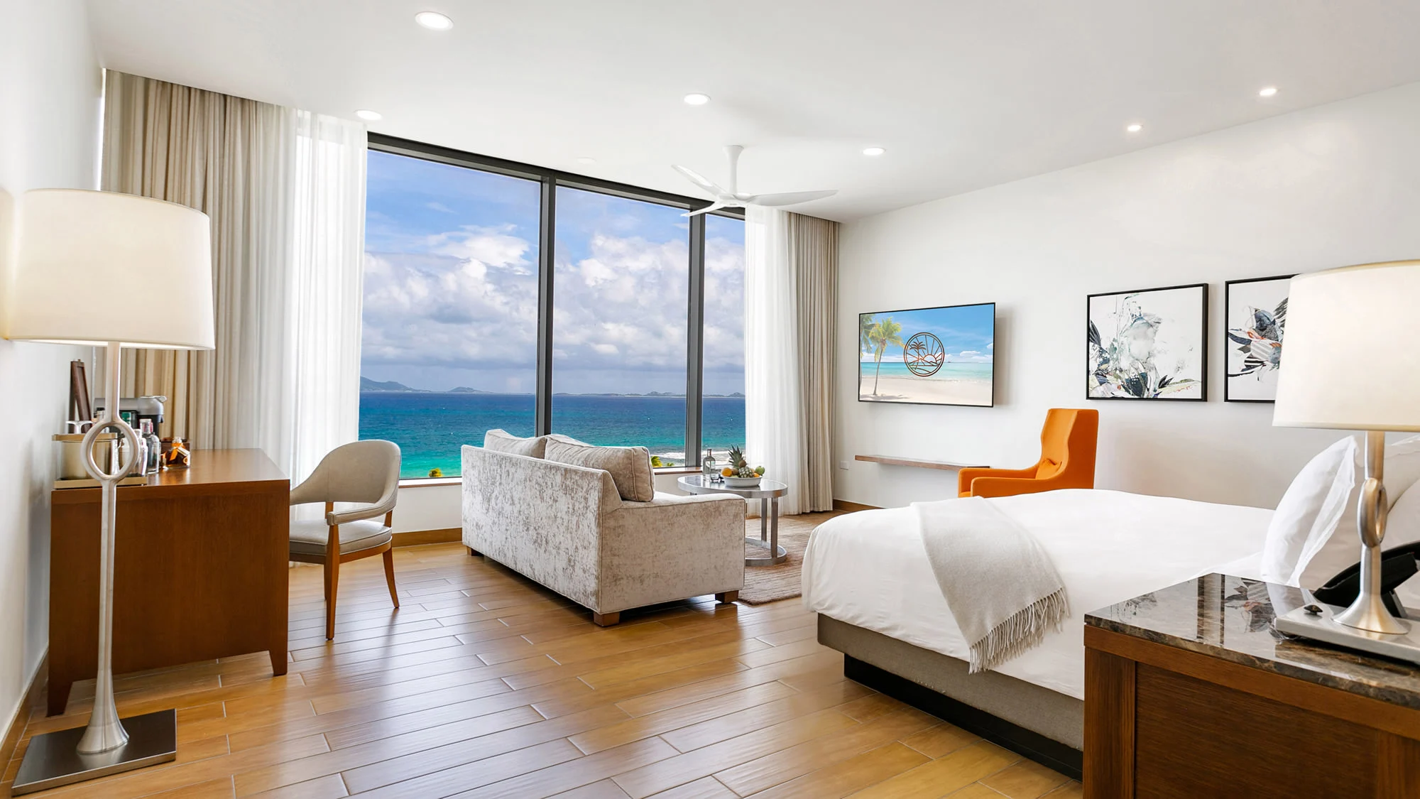 Premier deluxe resort room with oceanfront atmosphere