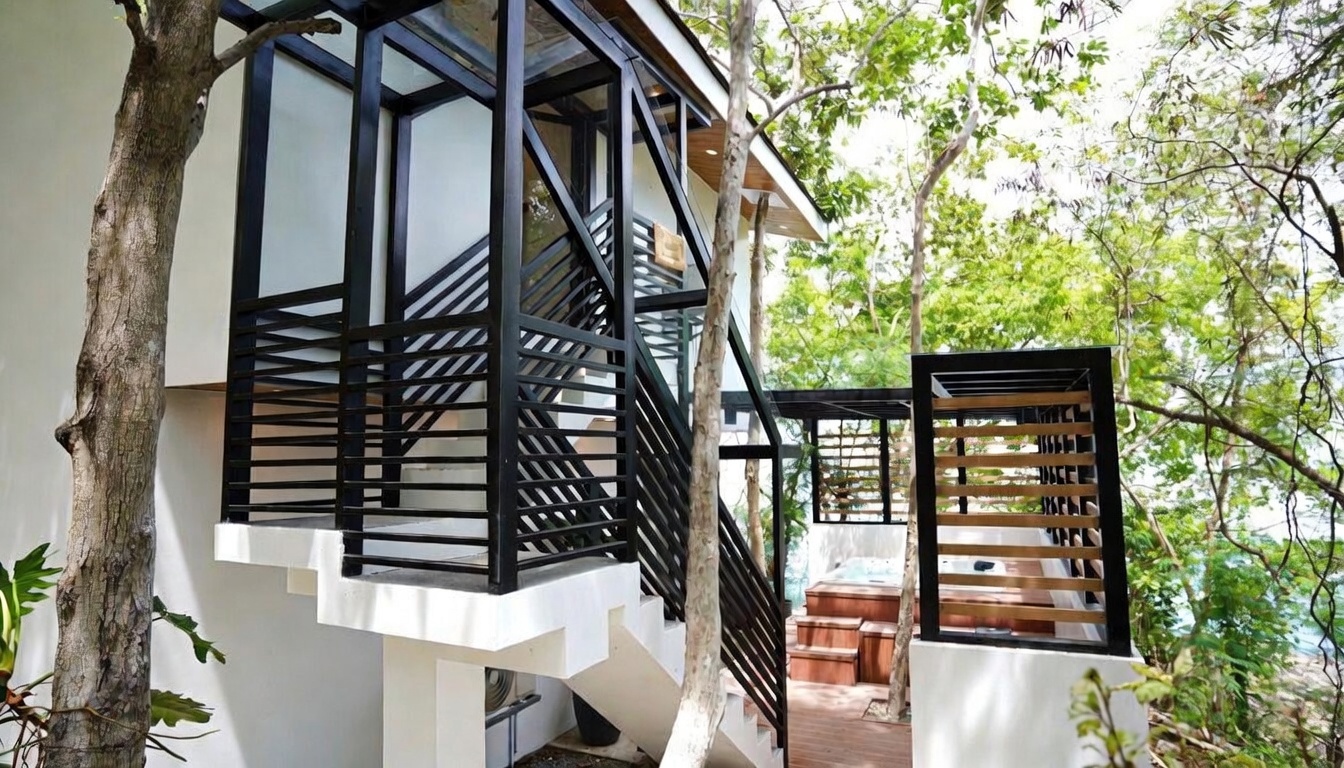 Luxury pool villa 1-BR balcony at La Luz Beach Resort